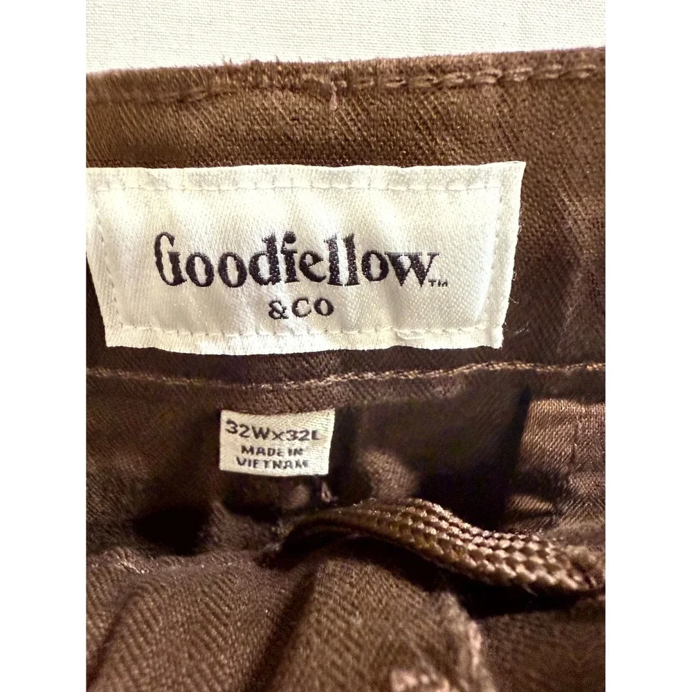 Goodfellow & Co Utility Pants Mens 32x32 Brown Stretch Relaxed Fit Straight Leg